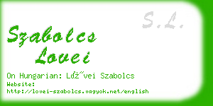 szabolcs lovei business card